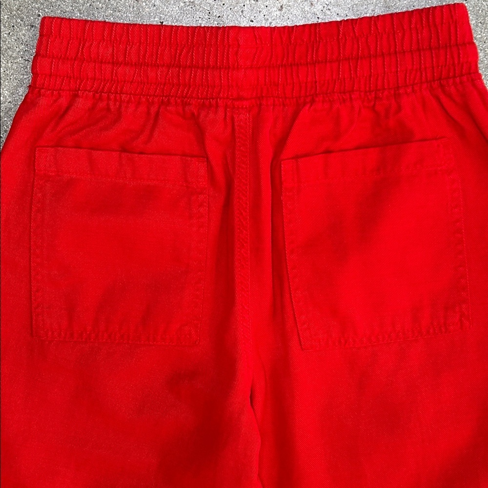 Zara Red Elastic Waist Pants with Drawstrings - Picture 6 of 9